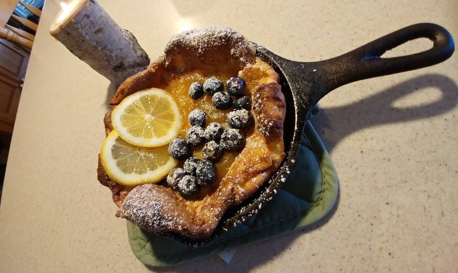Skillet breakfast with berries